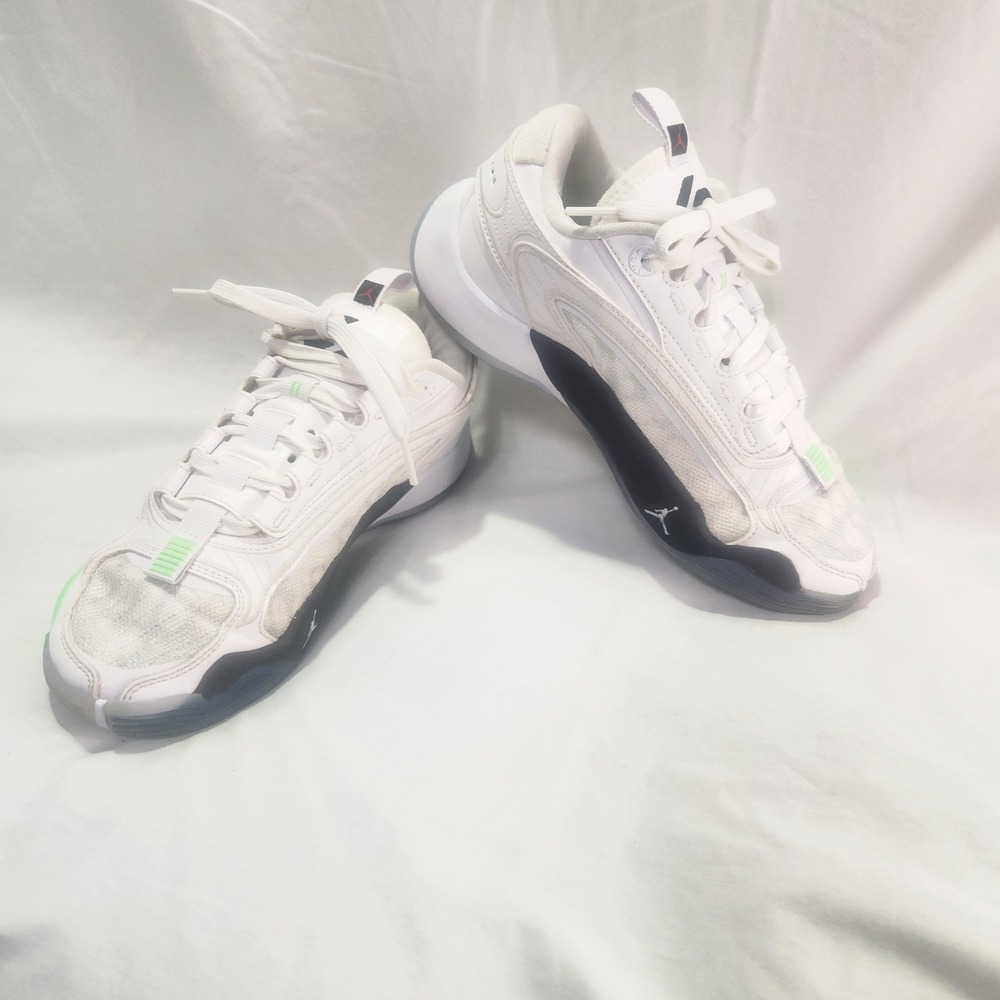 NIKE AIR JORDAN LUKA 2 Basketball Shoes Sneakers Kids Youth size 5 Green White